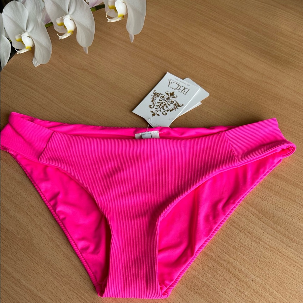 NWT Bikini Bottom BECCA by REBECCA VIATUE Pink Size M